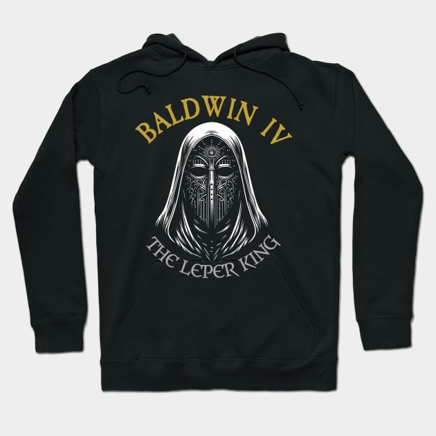 Baldwin IV of Jerusalem: Unveiling Strength Behind the Mask Hoodie by MetalByte